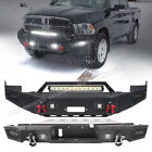 Front Rear Bumper w/Winch Plate&LED Light For 2009-2010-2011-2012 Dodge Ram 1500