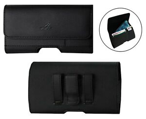Leather Belt Clip Card Slot Holster for Cell Phone (TO FIT WITH LIFEPROOF CASE)