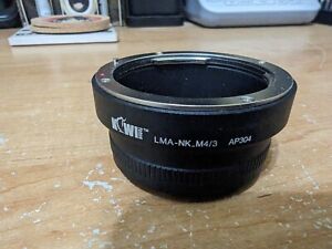 Kiwi adapter, Nikon F mount lens to Micro 4/3rds (MFT) mount
