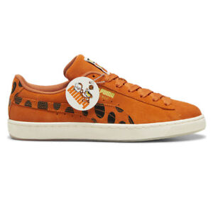Puma Suede X Cheetah Lace Up  Mens Orange Sneakers Casual Shoes 39721401
