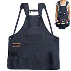 Large Cleaning Apron for Housekeeping, Denim Work Aprons for Women with Pocke...