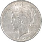 Choice AU/UNC 1923 Peace Silver Dollar - 90% Silver *455