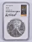 2022 American Silver Eagle MS70 NGC Signed Miles Standish