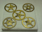 5 Used Large Brass American Clock Gears Steampunk Altered Art Projects parts #5