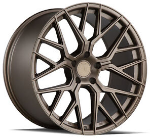 One 20x10.5 Aodhan AFF9 5x112 +35 Flow Forged Matte Bronze Wheel