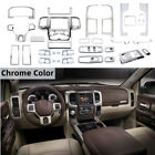 27x Inner Whole Set Panel Cover Trim Kit For Dodge Ram 1500 2012-2017 Chrome USA (For: 2015 Ram 1500)