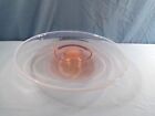 Fostoria Pink Opalescent Glass Cake Stand Footed Cake Plate
