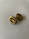 Vintage Gold Amber Clip On Earrings
