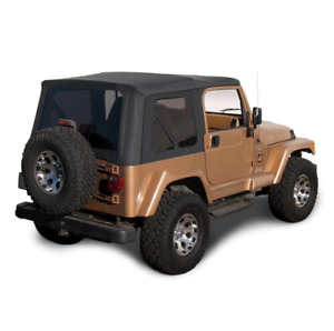 1997-06 Jeep Wrangler TJ Soft Top w/ Tinted Windows, Precision Fit, Black (For: Jeep TJ)