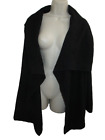 Nordstrom 100% Cashmere Black Open Drape Front Cardigan Size M/L M L