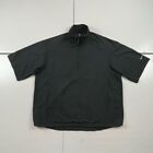 Nike Golf Windbreaker Shirt Mens Medium Black 1/4 Zip Short Sleeve Vented