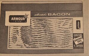 Vintage Newspaper Advertisement,1963, Armour Star Sliced Bacon,