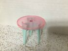 Barbie Doll Talking Townhouse Clear Glass-Look End Table Living Room Furniture