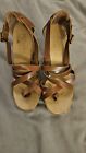 Michael Kors Womens Brown Leather Open Toe High Strappy Heels Size 8M