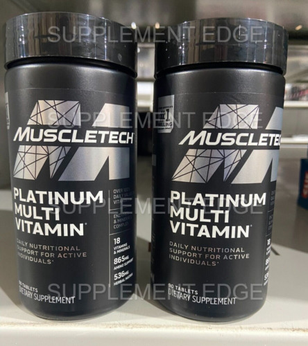 MuscleTech PLATINUM MULTIVITAMIN 90ct **2 PACK** Free Shipping EXP 3/2025