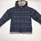 The North Face Mossbud Reversible Toddler Girl Size 3T Blue White Jacket Fleece