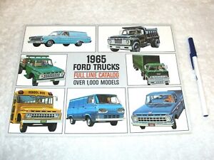 1965 Ford Trucks Catalog (Full Line) - Dealer Brochure (34 pages).  Specs, etc.