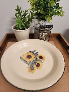 Set Of 3 Home and Garden Party Stoneware SUNFLOWER Dinner Plate 10