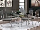 NEW SPECIAL - 7 piece Modern Acrylic Dining Table & 6 Chairs Set Furniture ICCK