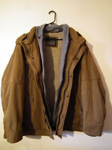 Levi's Mens Sherpa Lined Hooded Trucker Jacket Brown 3XL