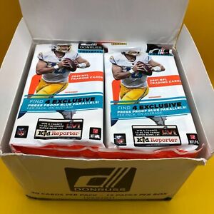 2021 Panini Donruss NFL Football Factory Cello Value Fat Pack Box- 12 New Packs