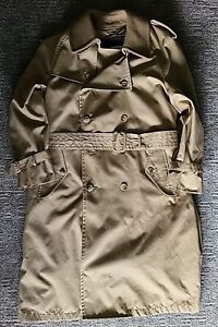 Vtg London Fog Towne Trench Coat 42 Double Breast Removable Liner Collar Perfect