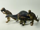 Lot of 4 Schleich Dinosaur Toys 2002 - 2003 T- REX Dilophosaurus Apatosaurus