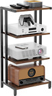New Listing4-Tier AV Media Stand Corner Shelf Wooden Corner Shelves Component Cabinet Stere