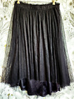 Lauren Conrad Black Swiss Dot Tulle High Low Lagenlook Skirt Size Large L