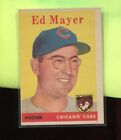 1958 TOPPS BASEBALL CARD #461 ED MAYER CHICAGO CUBS