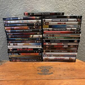DVD Movies-TV Series Lot of 35 ASSORTED Used - 35 Bulk DVDs - Wholesale