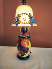 New ListingVintage J. MRAZEK Czechoslovakia  1920s PEASANT ART POTTERY LAMP w/ Custom Shade