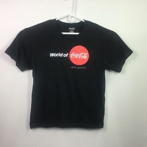 World of Coca-Cola Atlanta T Shirt Mens Size L Black Tee Graphic Logo Unisex