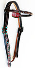Horse Tack Bridle Western Leather Headstall Dark Brown 80217HB