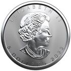 2022 1 oz Canadian Silver Maple Leaf $5 Coin .9999 Fine Silver BU - BS