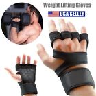 Women Men Fitness Gloves Weight Lifting Gym Workout Training Wrist Wrap Strap US