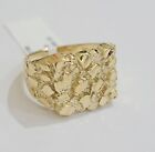 Real  14k Yellow Gold Nugget Ring For Men's Genuine 14kt casual or Pinky Ring