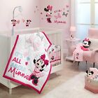 3 pc Disney Baby Minnie Mouse Love Crib Bedding Set NIP