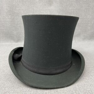 Ithaca NY Herbert G. Willson Antique Victorian Top Hat Formal Black Silk c1900