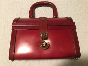 Rare Vintage 50’s 60’s  Etienne Aigner Handmade Leather Satchel Handbag/Purse