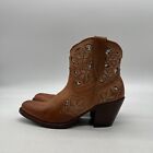 Shyanne Lily Fashion BSWFA20L3 Womens Brown Pull On Ankle Booties Size 7 M