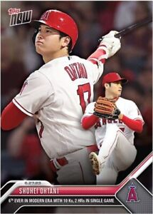 Shohei Ohtani - 2023 MLB TOPPS NOW #505 - 2 Home Runs and 10k's