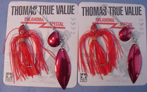2 ~ Spinnerbaits 3/8 oz by Assassinator CWRR-CTOR Classic Texas/Oklahoma Red