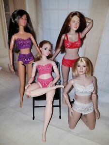 Lace Handmade Lingerie 1/6 Curvy Barbie Doll Kumik Hottoys Bra Panty