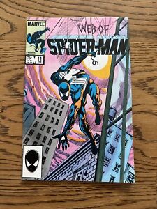 Web Of Spider-Man #11 (Marvel Comics  1986) Black Suit Cover! Error Miscut