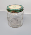 Vintage A.J Krank Co LatherKreem Glass Jar with Lid Barber Shop