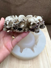 Skull Ashtray silicone mold for Resin skull dish-polymer clay-handmade mold