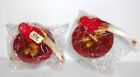 Vintage Christmas Ornaments BIRD on NEST Clips Lot of 2 New in Package Japan NOS