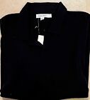 NEW!  CALVIN KLEIN Solid S/S 100% Cotton Casual Shirt - Large, black
