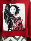 Selena Quintanilla 3XL Cropped Oversized Hoodie Amor Prohibido Graphic Red